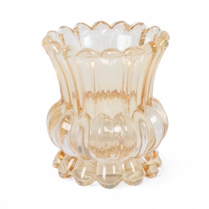 PORTACANDELA VETRO ANNEMARIE ARANCIO H.11